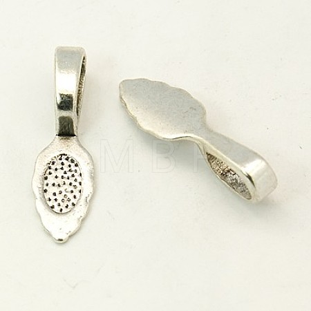 Tibetan Style Alloy Glue-on Flat Pad Bails LS-LF10728Y-1