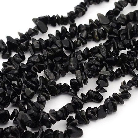 Natural Obsidian Beads Strands F005-1