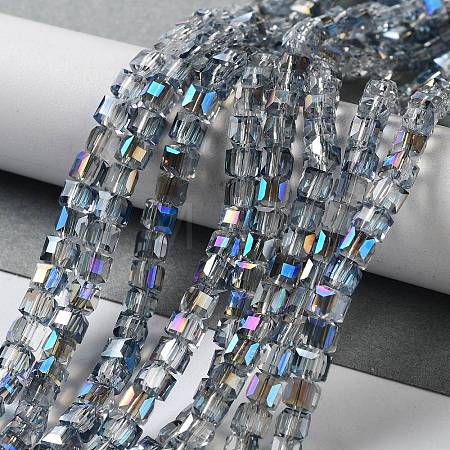 Electroplate Glass Bead Strands EGLA-R064-4mm-05-1