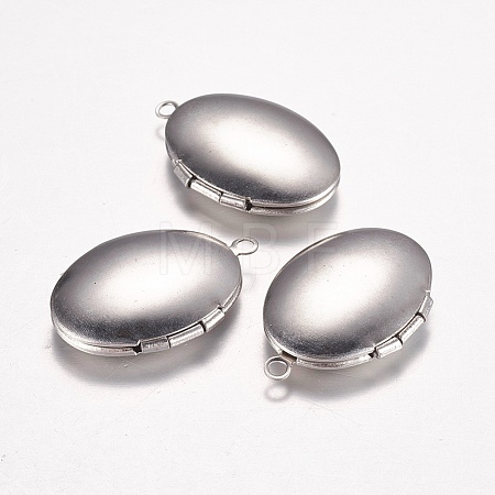 Tarnish Resistant 316 Stainless Steel Locket Pendants X-STAS-G168-15P-1