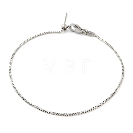 Non-Tarnish 304 Stainless Steel Add a Bead Adjustable Box Chains Bracelets for Women BJEW-M307-01A-P-1