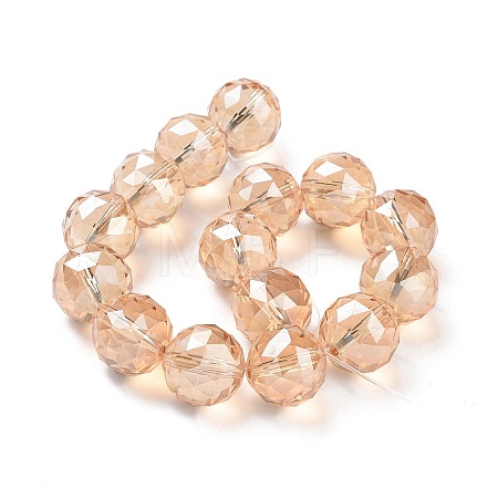 Electroplate Glass Bead Strands EGLA-J140-FR03-14mm-1
