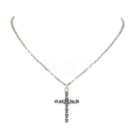 304 Stainless Steel Venetian Chain Necklaces for Women NJEW-JN04982-1