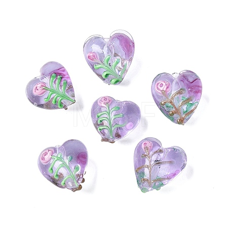 Handmade Transparent Lampwork Beads BLOW-D300-07F-1