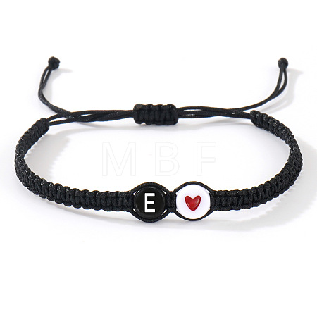 304 Stainless Steel Alphabet Beads Braided Bead Bracelets RY3090-31-1