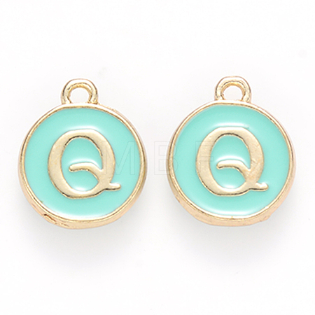 Golden Plated Alloy Enamel Charms ENAM-S118-05Q-1