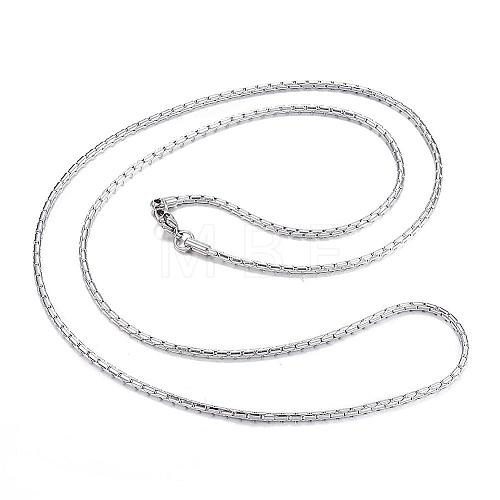 304 Stainless Steel Necklaces NJEW-E080-17P-1