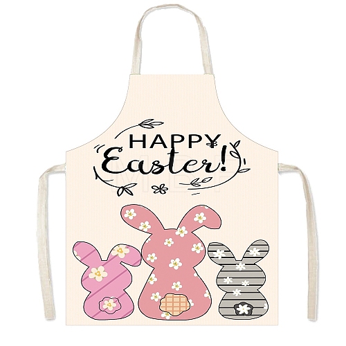 Easter Theme Polyester Sleeveless Apron PW-WG75993-28-1