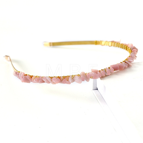 Natural Pink Opal Hair Bands PW-WGC1C33-33-1