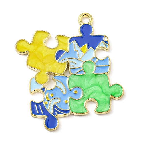 Zinc Alloy Enamel Pendants ENAM-D055-01LG-06-1