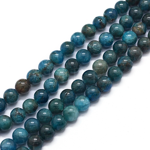 Natural Apatite Beads Strands X-G-F591-01-1