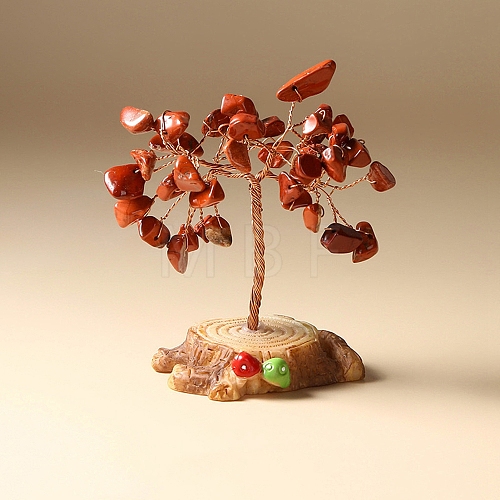 Natural Red Jasper Chips Tree Decorations PW-WG17581-12-1