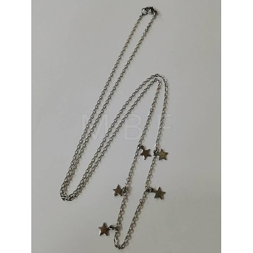304 Stainless Steel Charm Necklaces NJEW-PH01384-1