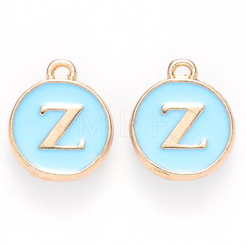 Golden Plated Alloy Enamel Charms X-ENAM-S118-04Z-1