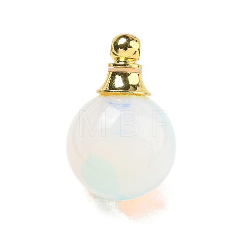 Opalite Perfume Bottle Pendants G-K338-22G-09-1