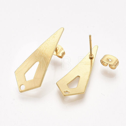 201 Stainless Steel Stud Earring Findings STAS-S079-54A-1