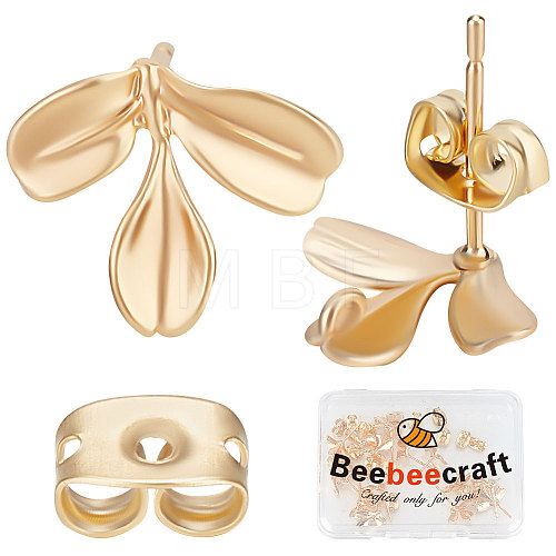 20Pcs Brass Stud Earring Findings KK-BBC0007-10-1