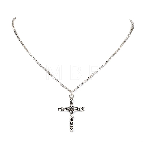 304 Stainless Steel Venetian Chain Necklaces for Women NJEW-JN04982-1