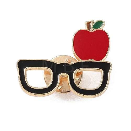 Teacher's Day Theme Rack Plating Light Gold Alloy Brooches JEWB-Z016-01KCG-09-1