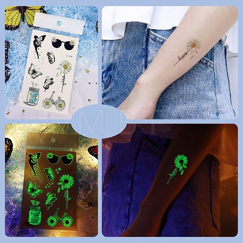 Luminous Removable Temporary Water Proof Tattoos Paper Stickers PW-WG0C2ED-09-1