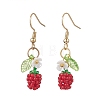 Handmade Glass Seed Beads Apple Dangle Earrings EJEW-MZ00575-05-2