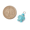 Dyed Synthetic Turquoise Pendants PALLOY-JF02924-02-2