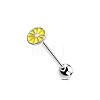 304 Stainless Steel Enamel Straight Barbell Tongue Rings FS-WG7AF88-09-1