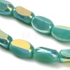 Electroplate Opaque Glass Beads EGLA-H112-06-HR02-3