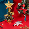 2Pcs 2 Colors Plastic Christmas Treetop Star Ornament AJEW-TA0003-49-7