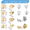16Pcs 8 Style Alloy Clip-on Earring Findings FIND-CA0008-23-2