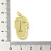 Real 18K Gold Plated Brass Clear Cubic Zirconia Pendants KK-A198-22G-04-3