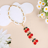 Acrylic & Resin & Glass Seed Beaded Car Hanging Pendant Decorations HJEW-DR00329-3