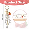 Acrylic & ABS Plastic Pearl Bead Keychains KEYC-YW00299-03-3
