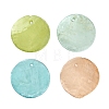 Spray Painted Natural Capiz Shell Pendants SHEL-C010-12-1