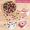 660Pcs 11 Colors Dyed Natural Maple Wood Beads WOOD-PA0001-61A-6