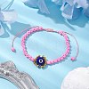 Handmade Lampwork Evil Eye & Glass Seed Beads Braided Bead Bracelets BJEW-MZ00090-05-2