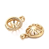 Brass Micro Pave Cubic Zirconia Round Peg Bails KK-NH0009-08G-2