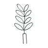 Leaf-Shaped Iron Plant Trellis AJEW-G074-03C-1