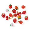 16Pcs 8 Style Handmade Lampwork Pendants LAMP-SW0001-01-3