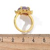 Sunflower Natural Amethyst Finger Rings RJEW-B113-03G-08-5