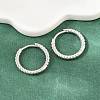 Brass Huggie Hoop Earrings KK-CBA8324-18A-P-3