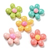 Rainbow Color Opaque Resin Cabochons RESI-Q227-04-1