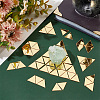   100Pcs Gold Acrylic Mirror Wall Stickers AJEW-PH0004-90A-4