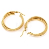 202 Stainless Steel Multi Layered Hoop Earrings EJEW-H003-29G-2