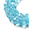 Electroplate Transparent Glass Beads Strands EGLA-A035-T8mm-A08-3