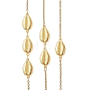 3Pcs 3 Styles Summer Beach 304 Stainless Steel Shell Shape Link Anklets for Women AJEW-AN00766-2