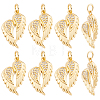 10Pcs Brass Micro Pave Cubic Zirconia Pendants ZIRC-BBC0003-79G-7