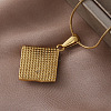 Trendy Cartoon 304 Stainless Steel Enamel White Evil Eye Rhombus Pendant Necklaces for Women MQ6271-4