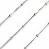 304 Stainless Steel Rondelle Beaded Satellite Chains CHS-G040-03P-1