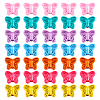  56Pcs 7 Colors Spray Painted Alloy Beads FIND-TA0002-99-10